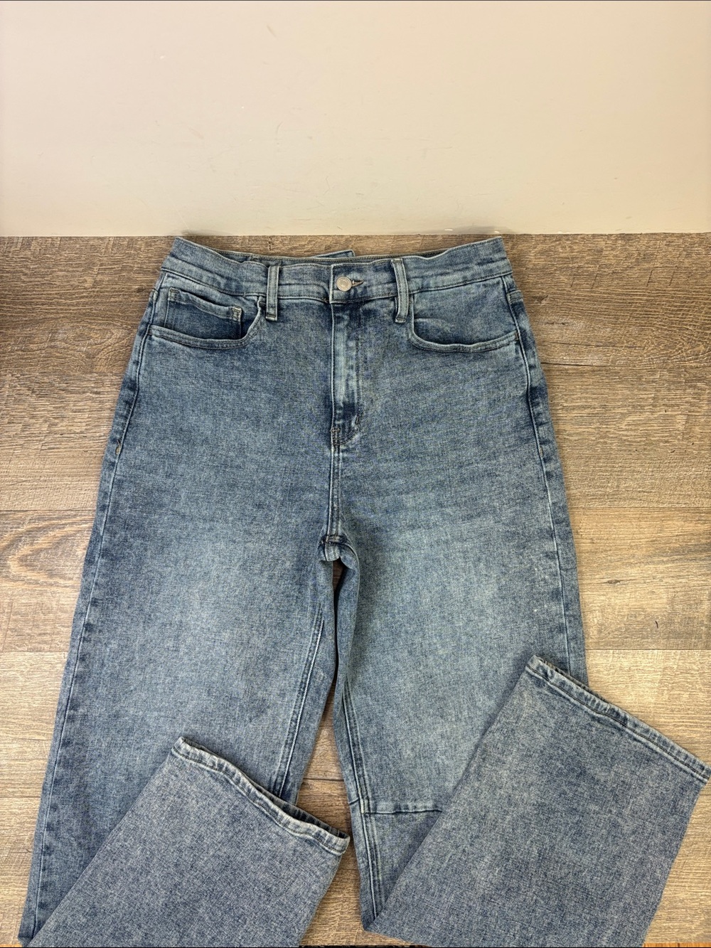 BLUE ARTEMIS High Rise Straight Leg Jeans Size 6